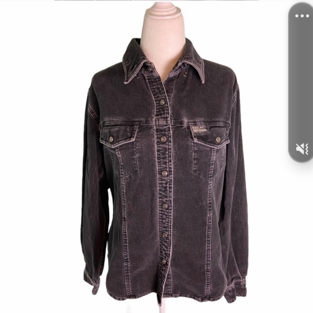 Harley Davidson Black Corduroy Light Jacket